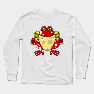 Frog with Table tennis racket Long Sleeve T-Shirt